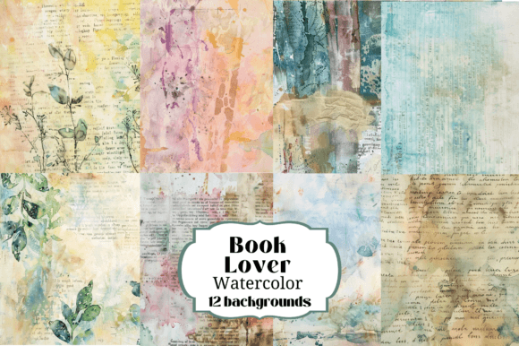 12 Book Lover Watercolor Backgrounds: Creative Uses