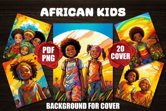 African Kids Backgrounds for Covers: A Design Toolkit