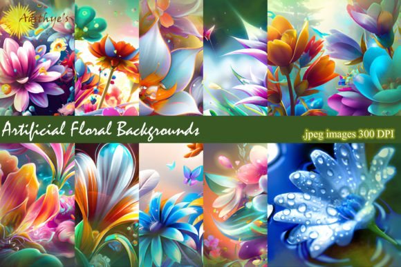 Artificial Floral Backgrounds: High-Resolution Design Assets