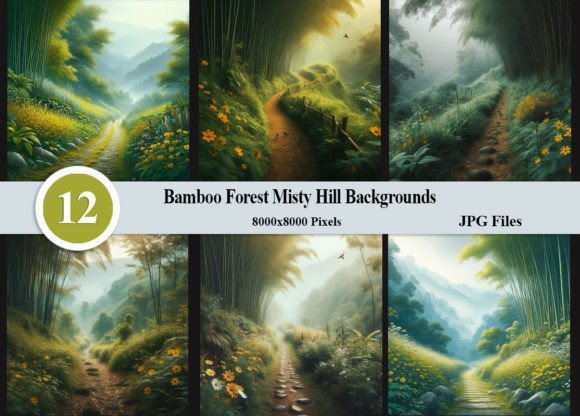 Bamboo Forest Misty Hill Backgrounds: A Complete Designer's Toolkit