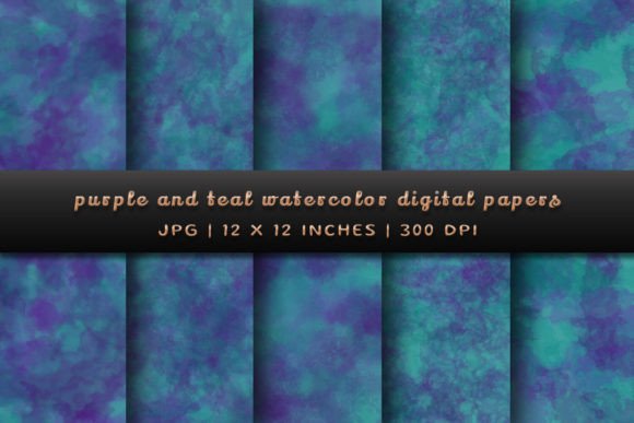 Captivating Purple and Teal Watercolor Backgrounds for Your Projects