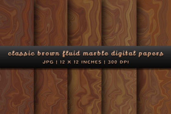 Classic Brown Fluid Marble Backgrounds: Timeless Design Assets