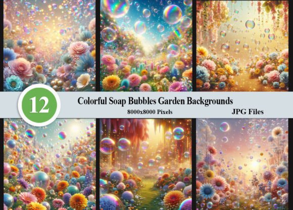 Colorful Soap Bubbles Garden Backgrounds: A Digital Toolkit