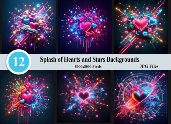 Effortless Creativity: The Appeal of Splash of Hearts and Stars Backgrounds