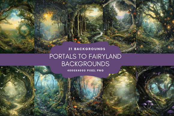 Enchanting Portals to Fairyland Backgrounds for Creators