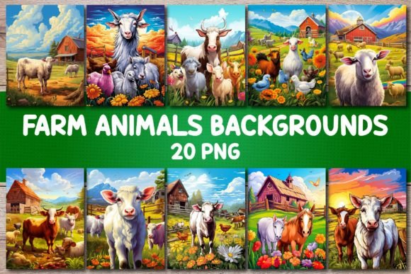 Farm Animals Backgrounds for Covers: Rustic Charm for Creative Projects