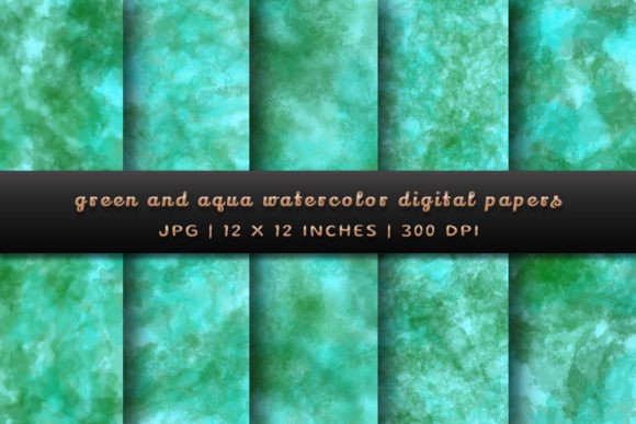 Green and Aqua Watercolor Backgrounds: A Designer's Fresh Start