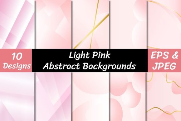 Light Pink Abstract Backgrounds: Modern Geometric Vector Designs