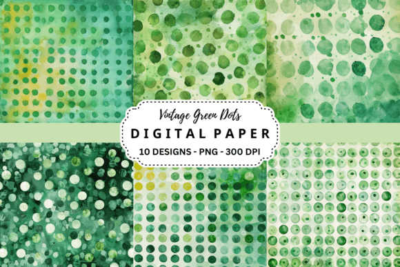 Timeless Textures: Using Vintage Green Dots Backgrounds in Design