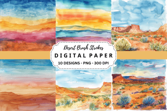 Unleash Artistic Energy with Painted Desert Brush Strokes Backgrounds