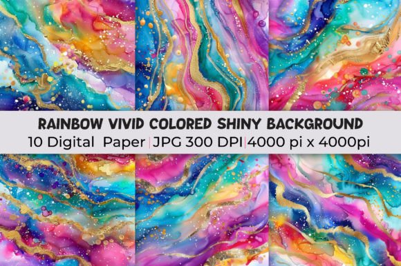 Unlock Visual Impact with Rainbow Vivid Colored Shiny Backgrounds