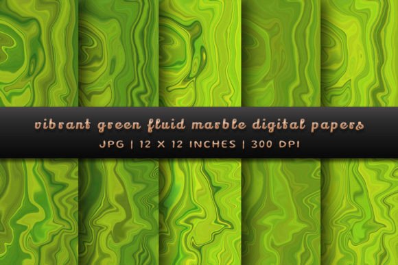 Vibrant Green Fluid Marble Backgrounds: A Fresh Design Resource