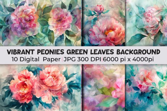 Vibrant Peonies Green Leaves Backgrounds: A Design Asset Deep Dive